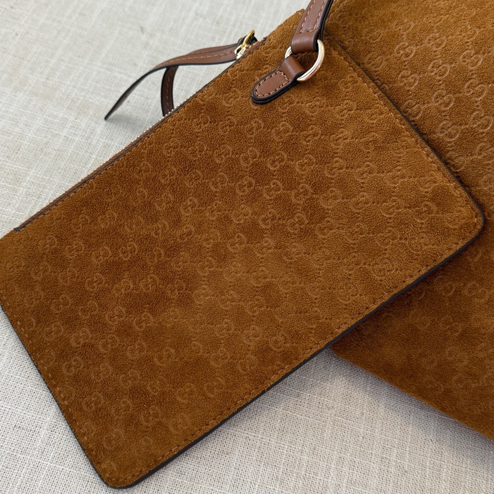I N S P I R E D GG brown large suede tote - Picture 9 of 10